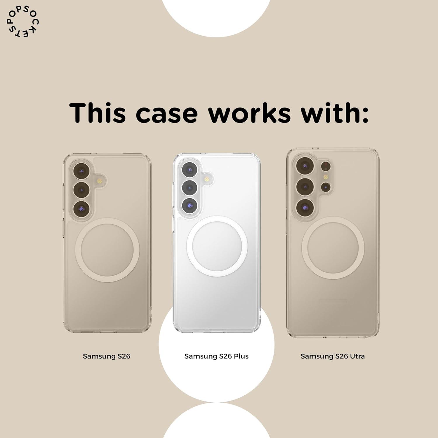 imagePopSockets Samsung Galaxy S26 Phone Case Compatible with MagSafe Purple AuraAura