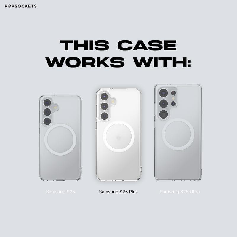 imagePopSockets Samsung Galaxy S26 Phone Case Compatible with MagSafe Purple AuraBlack Transluscent