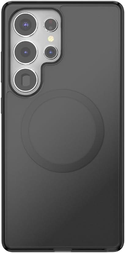 imagePopSockets Samsung Galaxy S26 Phone Case Compatible with MagSafe Purple AuraBlack Transluscent