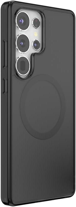 imagePopSockets Samsung Galaxy S26 Phone Case Compatible with MagSafe Purple AuraBlack Transluscent