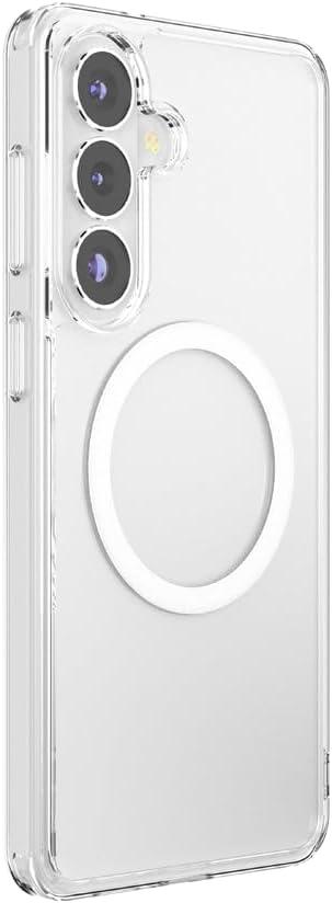 imagePopSockets Samsung Galaxy S26 Phone Case Compatible with MagSafe Purple AuraClear