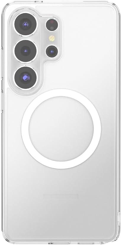 imagePopSockets Samsung Galaxy S26 Phone Case Compatible with MagSafe Purple AuraClear
