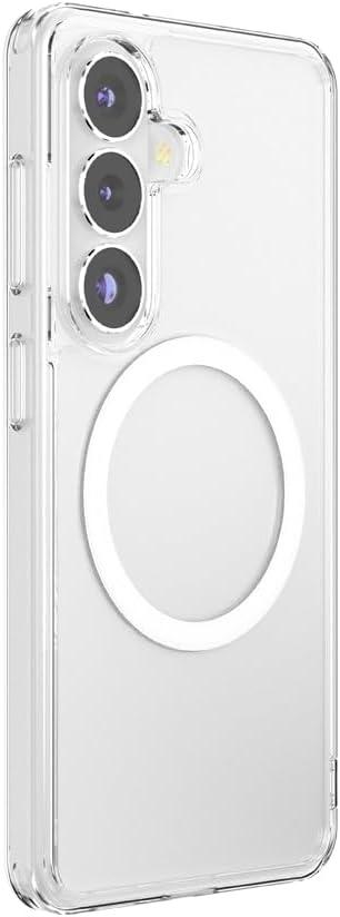 imagePopSockets Samsung Galaxy S26 Phone Case Compatible with MagSafe Purple AuraClear