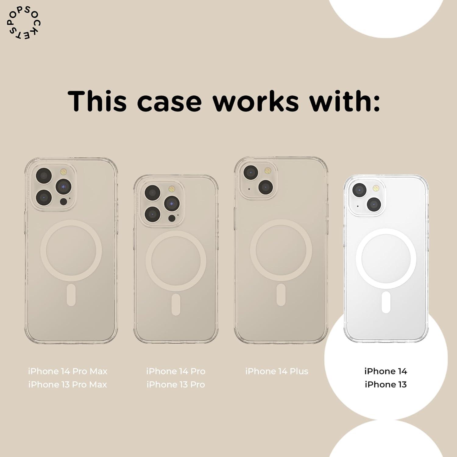 imagePopSockets iPhone 13 Case with Phone Grip and Slide Phone Case for iPhone 13 Abstractsolid