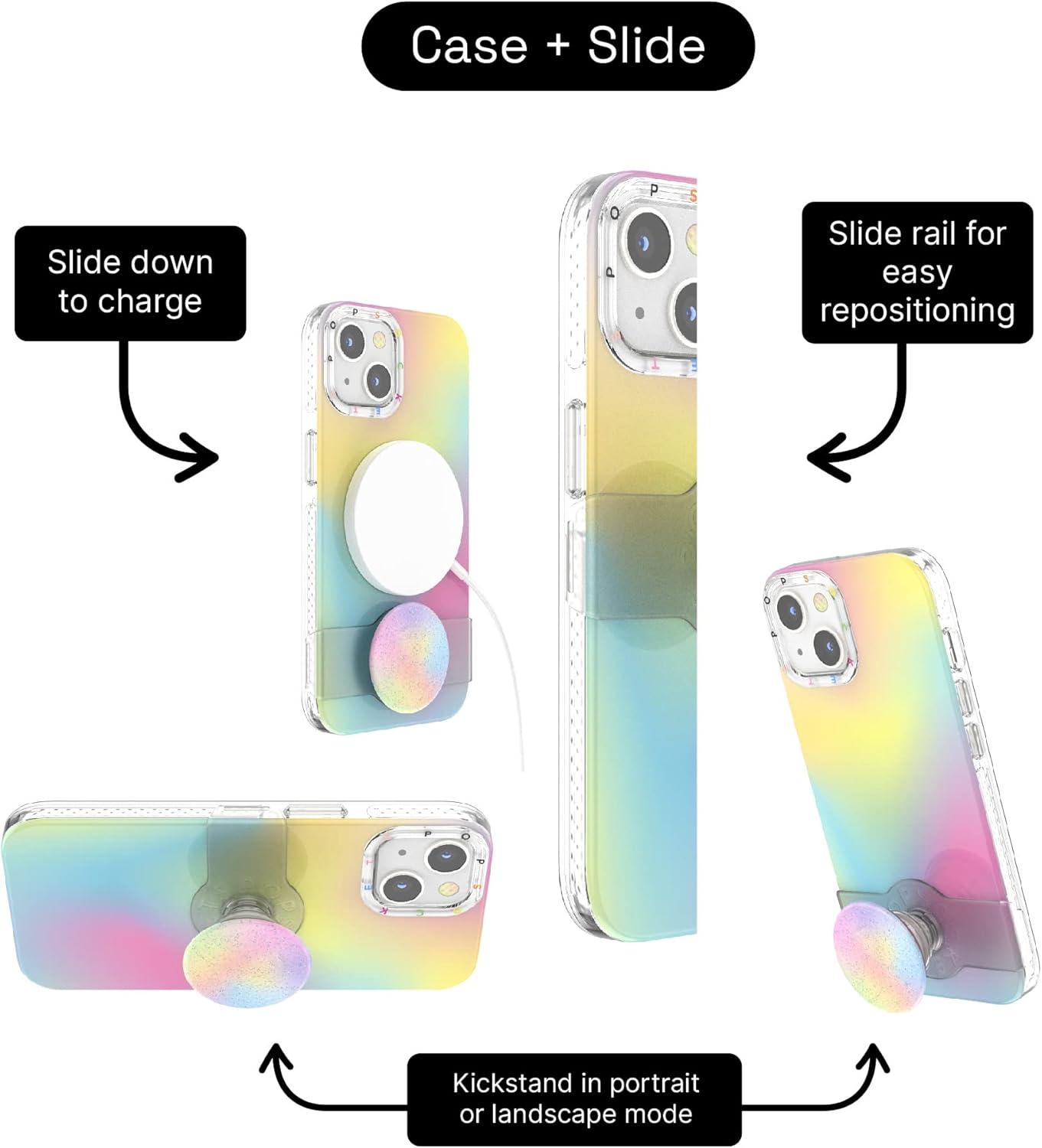 imagePopSockets iPhone 13 Case with Phone Grip and Slide Phone Case for iPhone 13 Abstractsolid