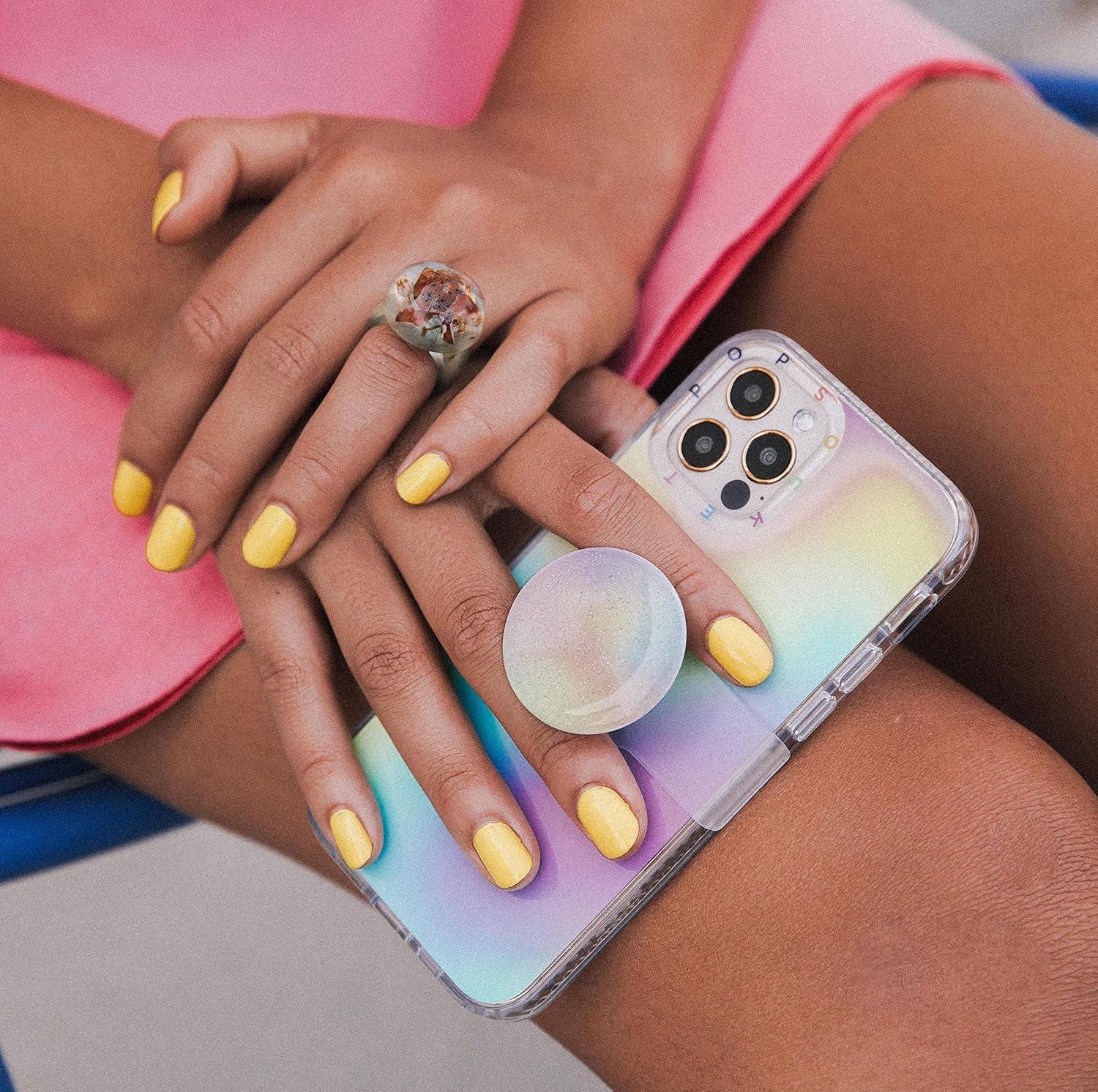 imagePopSockets iPhone 13 Case with Phone Grip and Slide Phone Case for iPhone 13 Abstractsolid