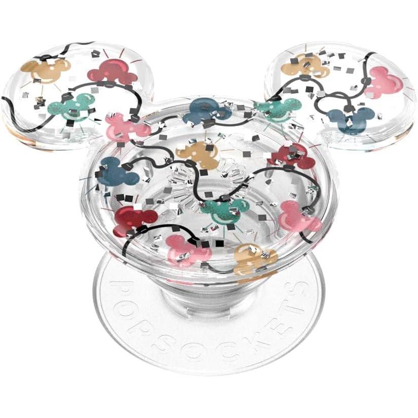 imagePopSockets Phone Grip with Expanding Kickstand Adhesive Grip Disney Classics 80s MickeyHoliday Lights