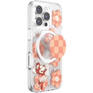 PopSockets iPhone 16 Pro Case Compatible with MagSafe, Phone Case for iPhone 16 Pro, Wireless Charging Compatible, Case Only, Disney Classics – Minnie Checker Flower(Minnie Checker Flower)