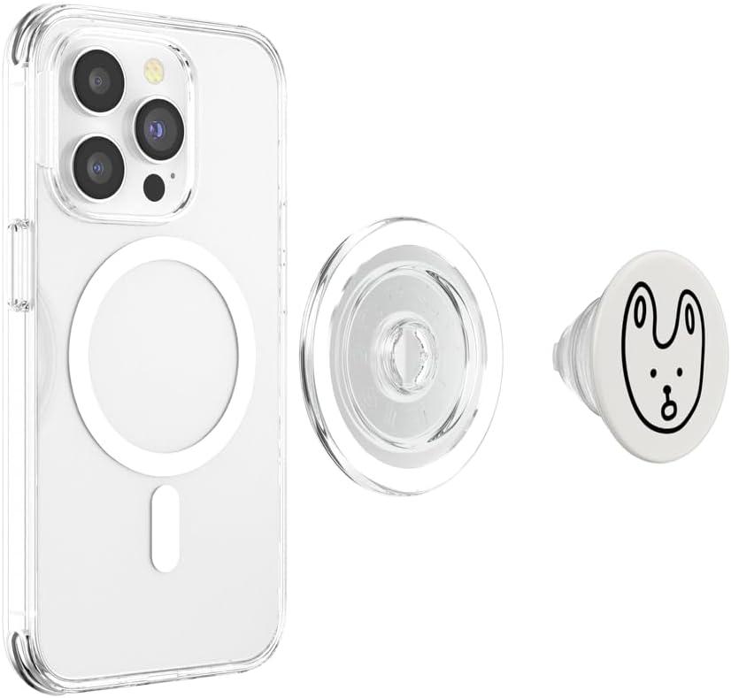 imagePopSockets Dog Phone Grip Cartoon Doggy PopSockets PopGrip for MagSafeMagnetic PopGrip