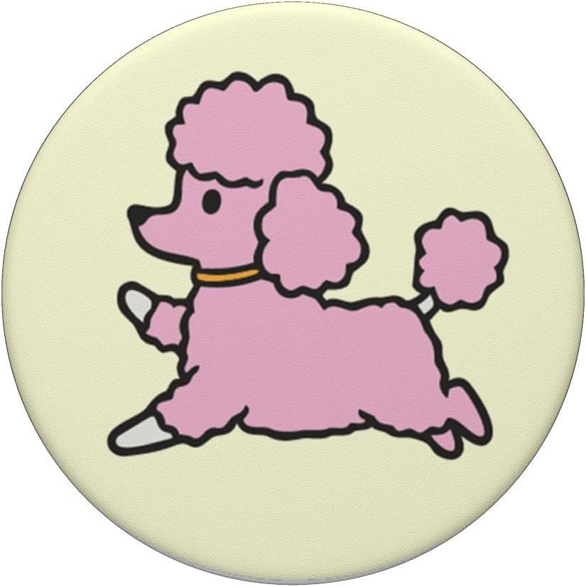imagePopSockets Dog Phone Grip Prancing Poodle PopSockets PopGrip for MagSafeAdhesive PopGrip