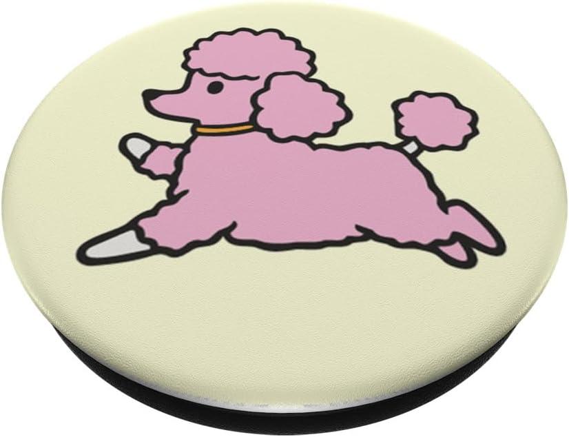 imagePopSockets Dog Phone Grip Prancing Poodle PopSockets PopGrip for MagSafeAdhesive PopGrip