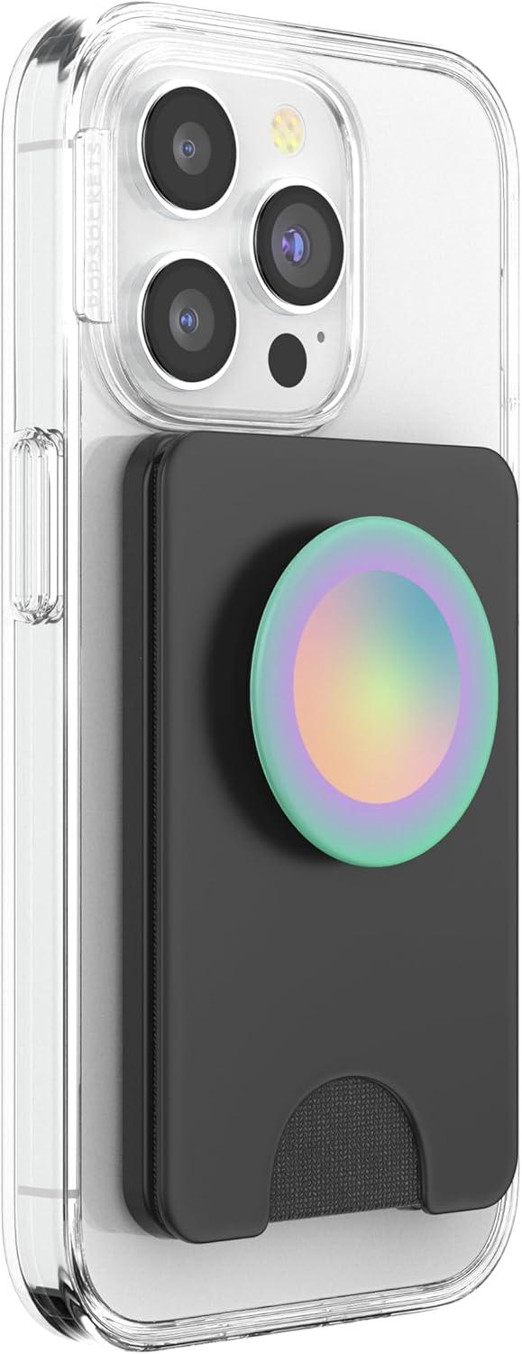 imagePopSockets Phone Grip Green Aura PopSockets PopGrip for MagSafeMagnetic PopWallet