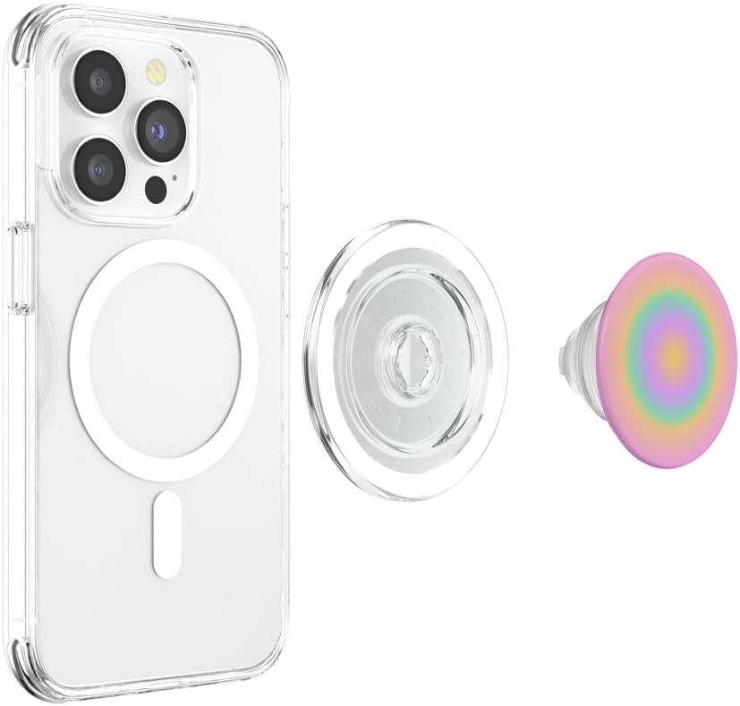imagePopSockets Phone Grip Rainbow Aura PopSockets PopGrip for MagSafeMagnetic PopGrip