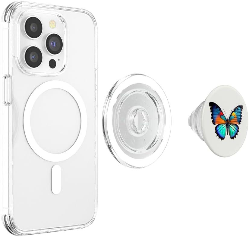 imagePopSockets Phone Grip Butterfly Vibrant Monarch PopSockets PopGrip for MagSafeMagnetic PopGrip