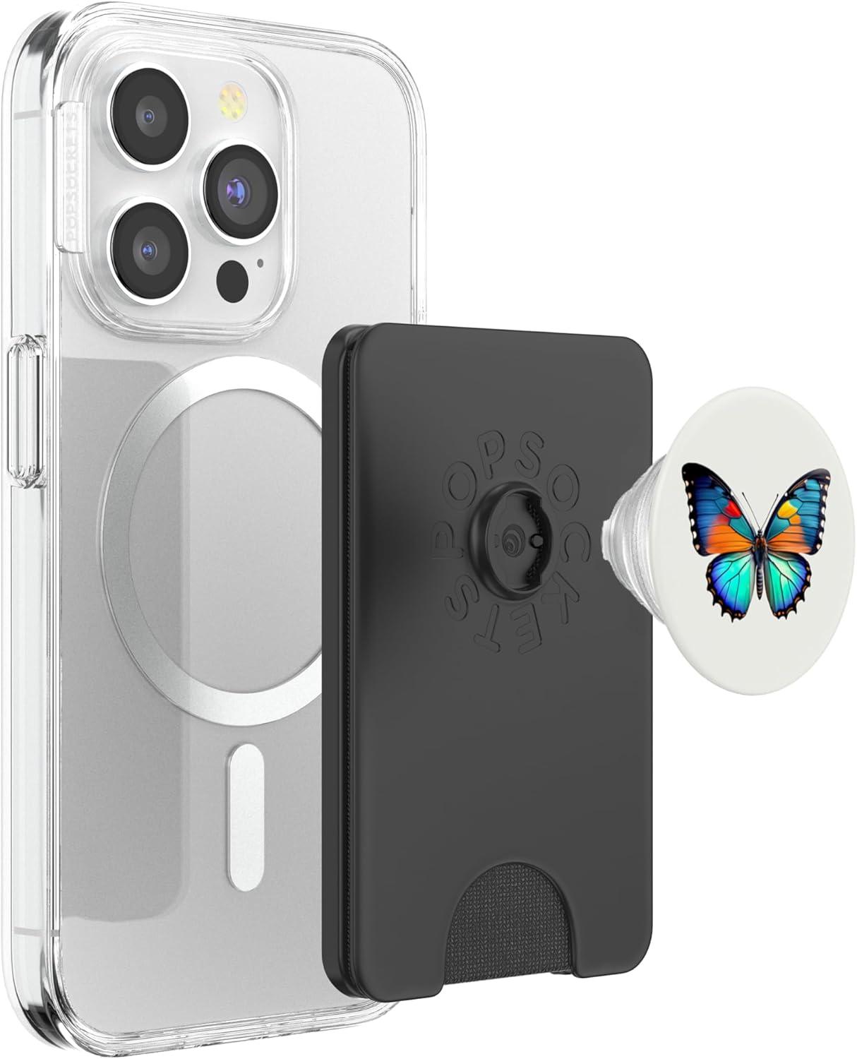 imagePopSockets Phone Grip Butterfly Vibrant Monarch PopSockets PopGrip for MagSafeMagnetic PopWallet