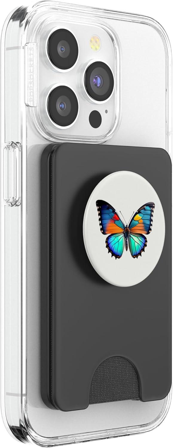 imagePopSockets Phone Grip Butterfly Vibrant Monarch PopSockets PopGrip for MagSafeMagnetic PopWallet