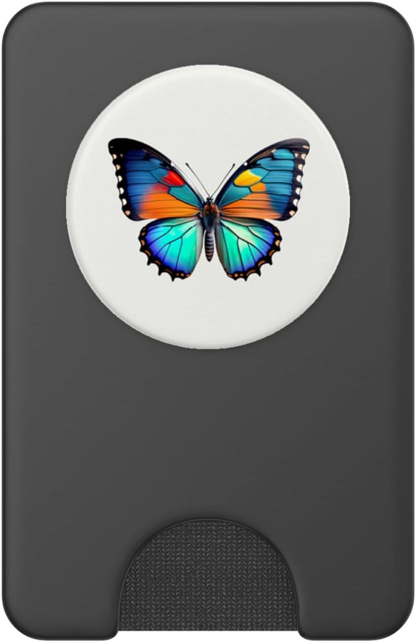 imagePopSockets Phone Grip Butterfly Vibrant Monarch PopSockets PopGrip for MagSafeMagnetic PopWallet