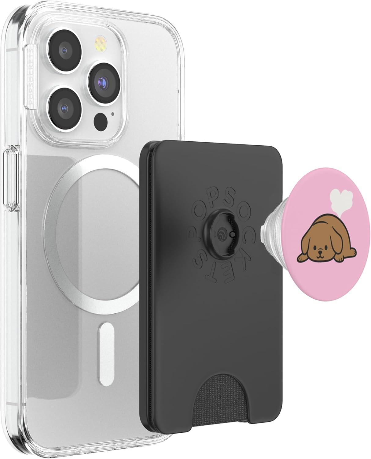 imagePopSockets Phone Grip Dog Sleeper Pupper PopSockets PopGrip for MagSafeMagnetic PopWallet