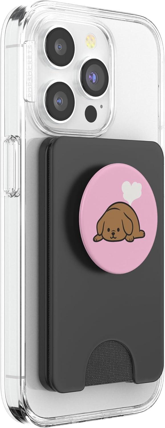 imagePopSockets Phone Grip Dog Sleeper Pupper PopSockets PopGrip for MagSafeMagnetic PopWallet