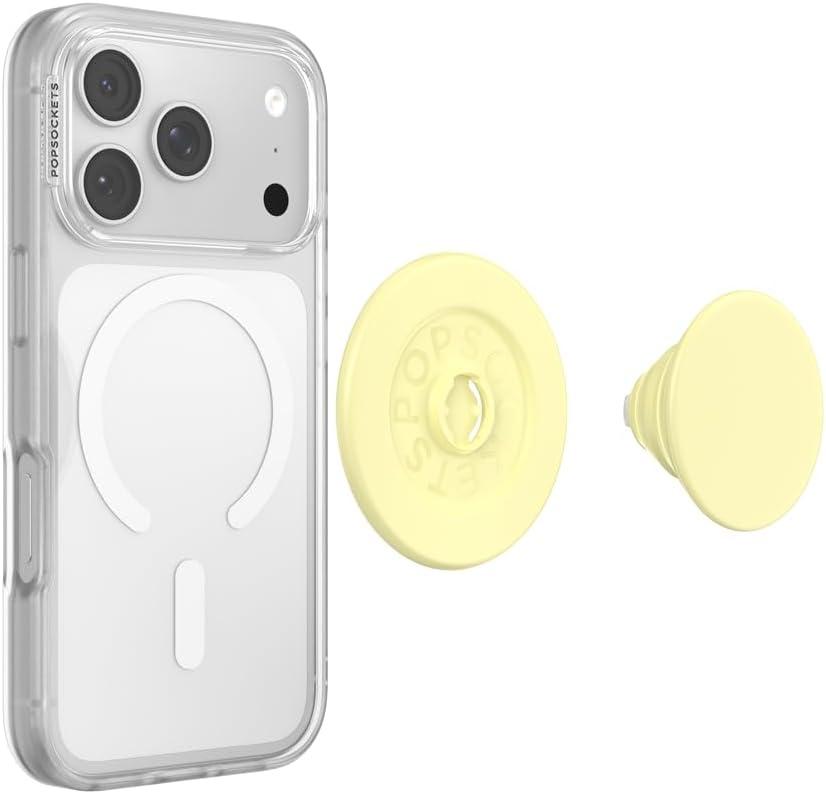 imagePopSockets Phone Grip for MagSafe Magnetic Holder Phone Stand Yellow Butter Yellow