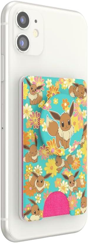 imagePopSockets Phone Wallet for MagSafe Phone Card Holder with Grip Pokemon Gengar Dream EaterFlower Power Eevee