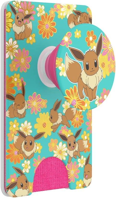 imagePopSockets Phone Wallet for MagSafe Phone Card Holder with Grip Pokemon Gengar Dream EaterFlower Power Eevee