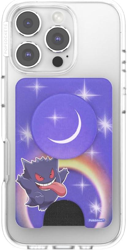 imagePopSockets Phone Wallet for MagSafe Phone Card Holder with Grip Pokemon Gengar Dream EaterGengar Dream Eater