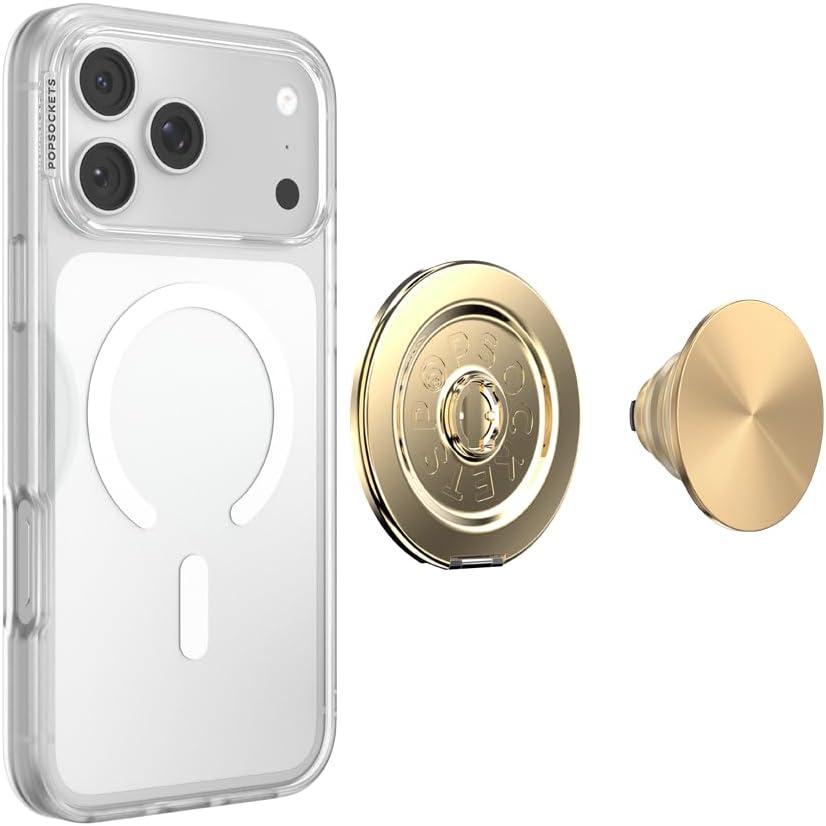 imagePopSockets Round Magnetic Base Only Compatible with PopSockets Tops KickOut BlackGold