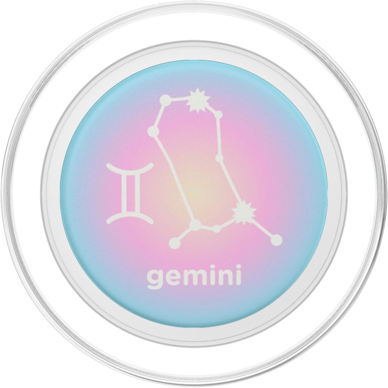 imagePopSockets Zodiac Phone Grip Gemini Zodiac Sign PopSockets PopGrip for MagSafeMagnetic PopGrip