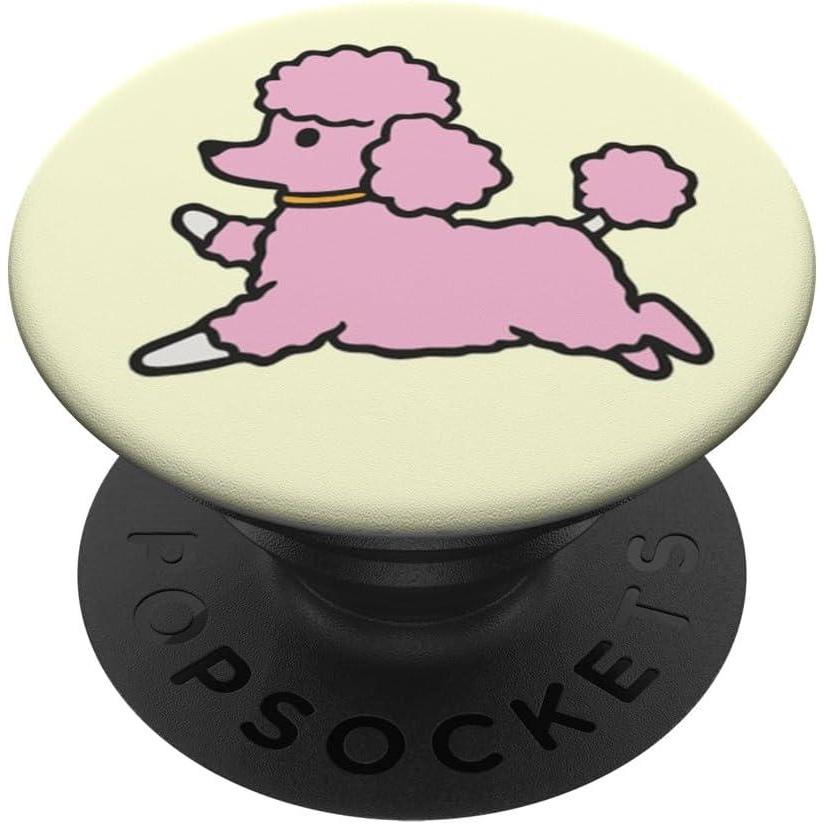 imagePopSockets Dog Phone Grip Prancing Poodle PopSockets PopGrip for MagSafeAdhesive PopGrip