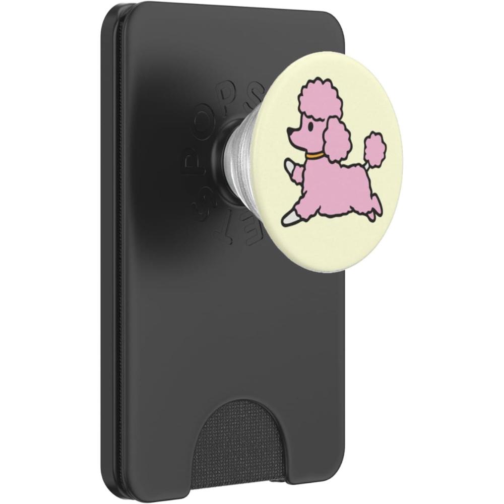 imagePopSockets Dog Phone Grip  Prancing Poodle PopSockets PopGrip for MagSafeMagnetic PopWallet
