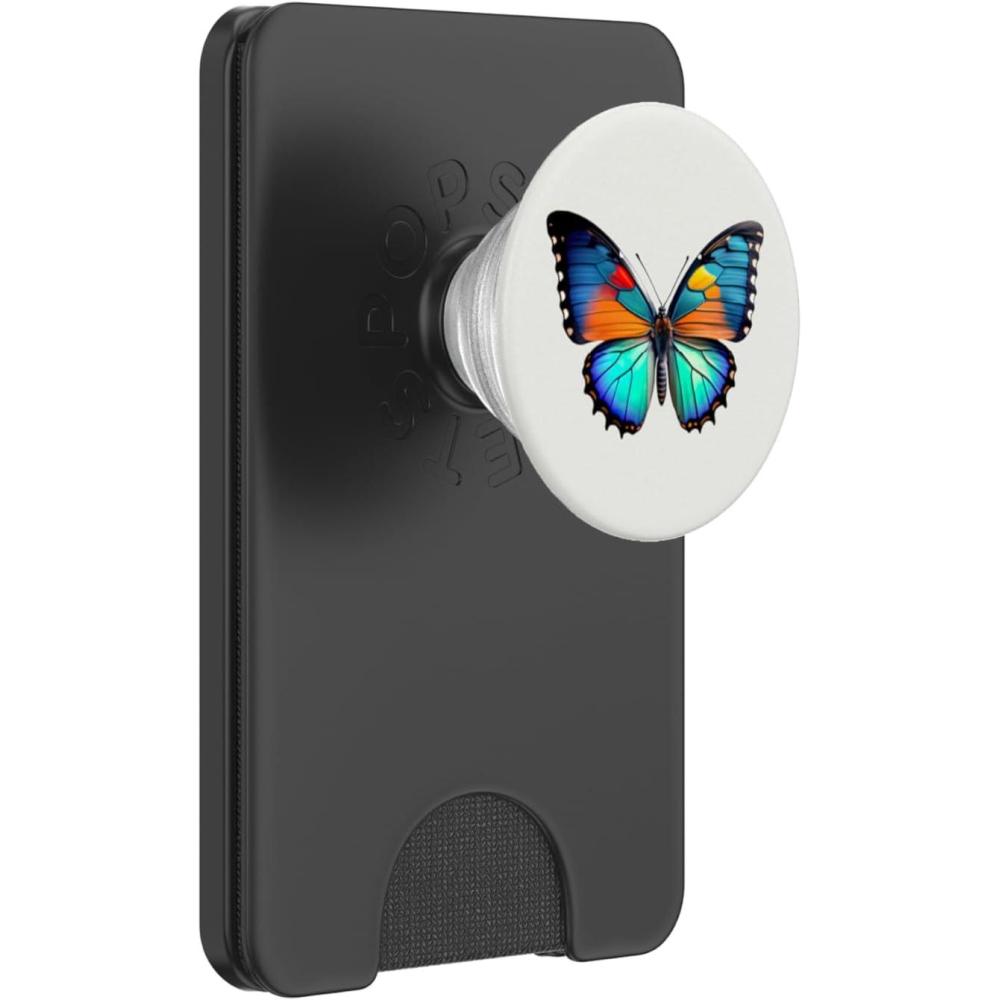 imagePopSockets Phone Grip Butterfly Vibrant Monarch PopSockets PopGrip for MagSafeMagnetic PopWallet