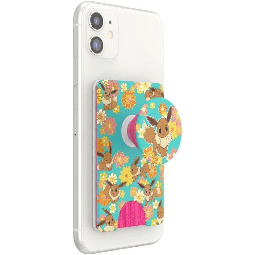 imagePopSockets Phone Wallet for MagSafe Phone Card Holder with Grip Pokemon Gengar Dream EaterFlower Power Eevee