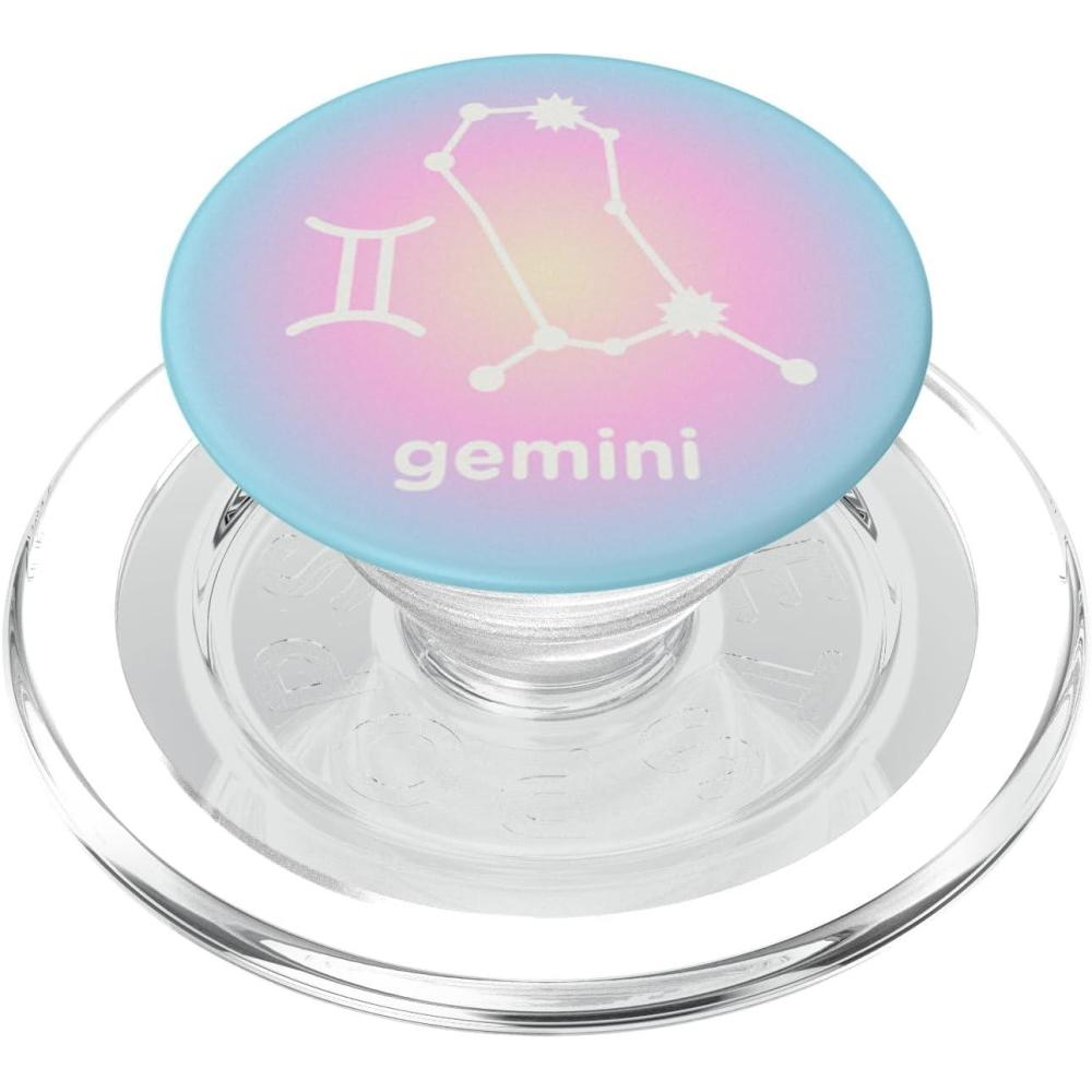 imagePopSockets Zodiac Phone Grip  Gemini Zodiac Sign PopSockets PopGrip for MagSafeMagnetic PopGrip