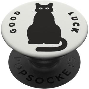 PopSockets Cat Phone Grip – Good Luck Black Cat PopSockets PopGrip for MagSafe(Adhesive PopGrip)