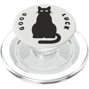 PopSockets Cat Phone Grip – Good Luck Black Cat PopSockets PopGrip for MagSafe(Magnetic PopGrip)