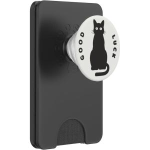 PopSockets Cat Phone Grip – Good Luck Black Cat PopSockets PopGrip for MagSafe(Magnetic PopWallet)