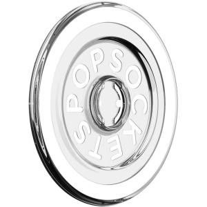 PopSockets Round Magnetic Base Only, Compatible with PopSockets Tops, Kick-Out – Black(Clear)