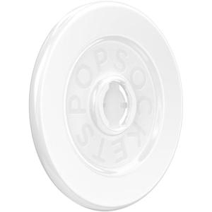PopSockets Round Magnetic Base Only, Compatible with PopSockets Tops, Kick-Out – Black(Glossy White)