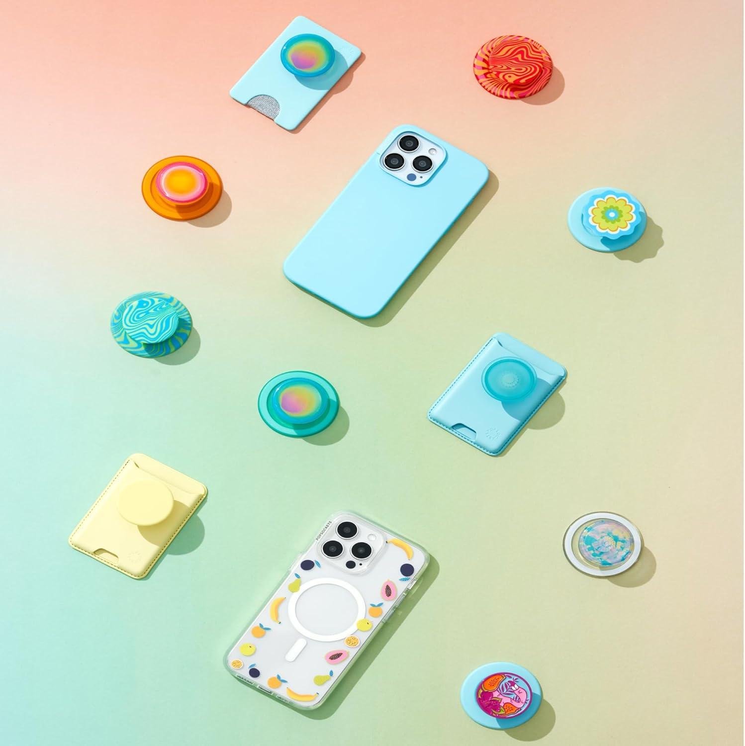 imagePopSockets Adhesive Phone Grip Holder Phone Stand PlantBased Night AuraMarble Swirl