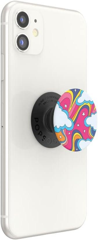imagePopSockets Adhesive Phone Grip Holder Phone Stand PlantBased Night AuraRetro Rainbow