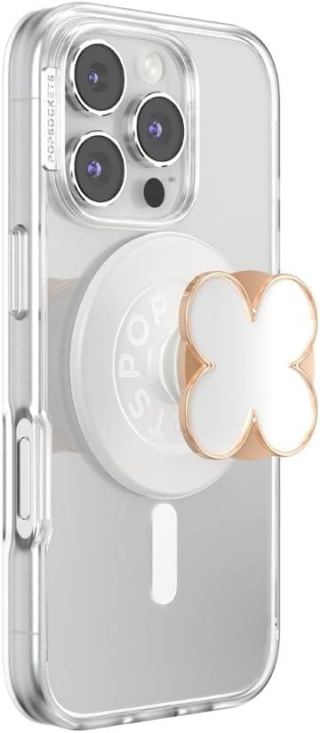 imagePopSockets Phone Grip for MagSafe Magnetic Holder Phone Stand Crystal Eye of the Beholder GoldClover Rose Gold Adhesive