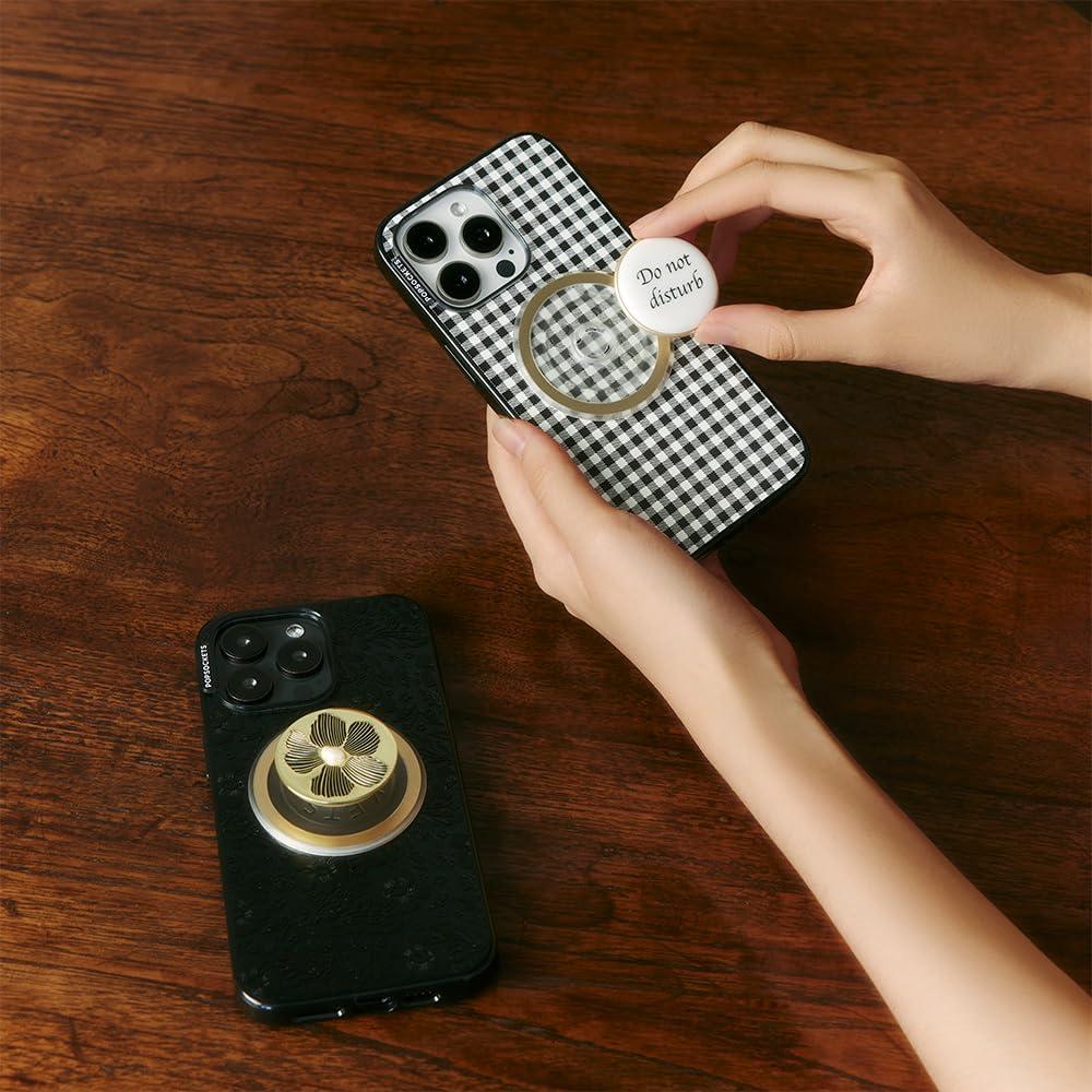 imagePopSockets Phone Grip for MagSafe Magnetic Holder Phone Stand Crystal Eye of the Beholder GoldDo Not Disturb
