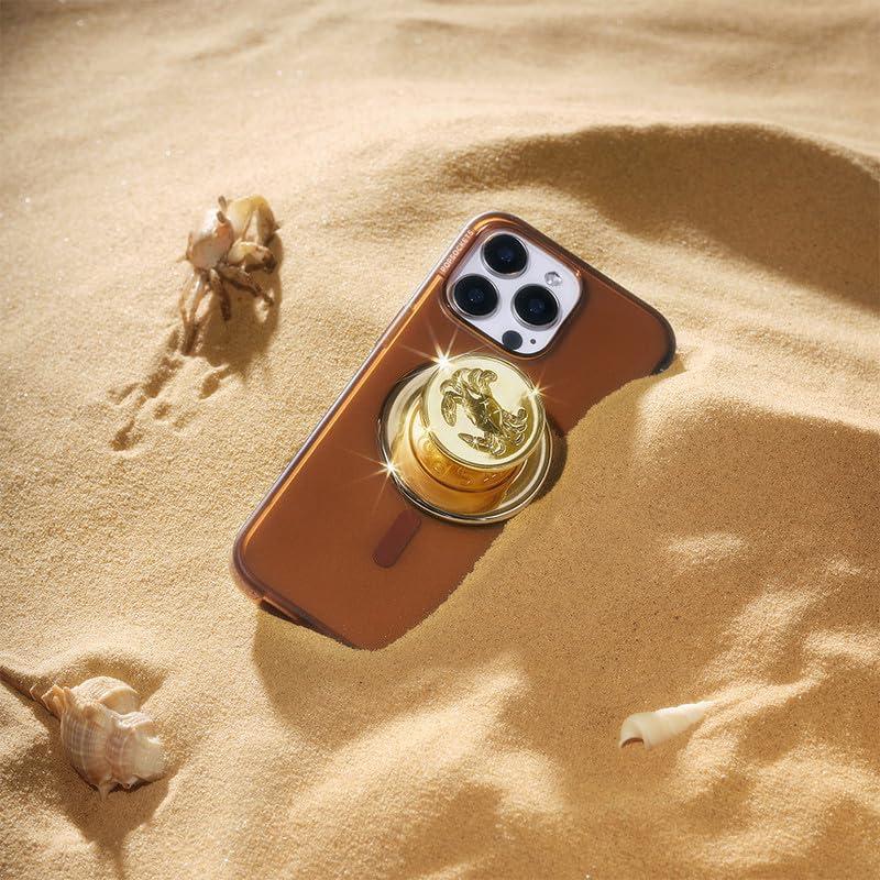 imagePopSockets Phone Grip for MagSafe Magnetic Holder Phone Stand Crystal Eye of the Beholder GoldEnamel Dungeness