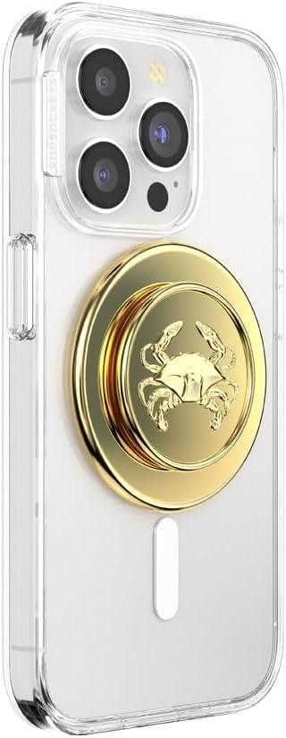 imagePopSockets Phone Grip for MagSafe Magnetic Holder Phone Stand Crystal Eye of the Beholder GoldEnamel Dungeness