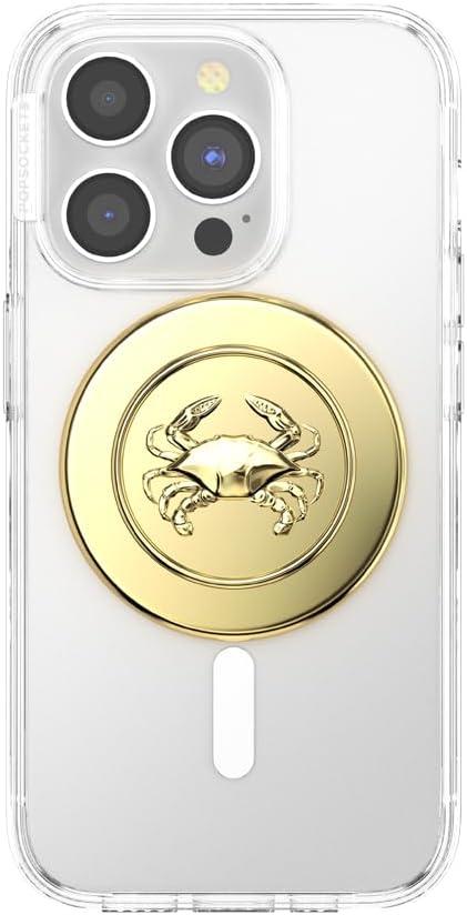 imagePopSockets Phone Grip for MagSafe Magnetic Holder Phone Stand Crystal Eye of the Beholder GoldEnamel Dungeness