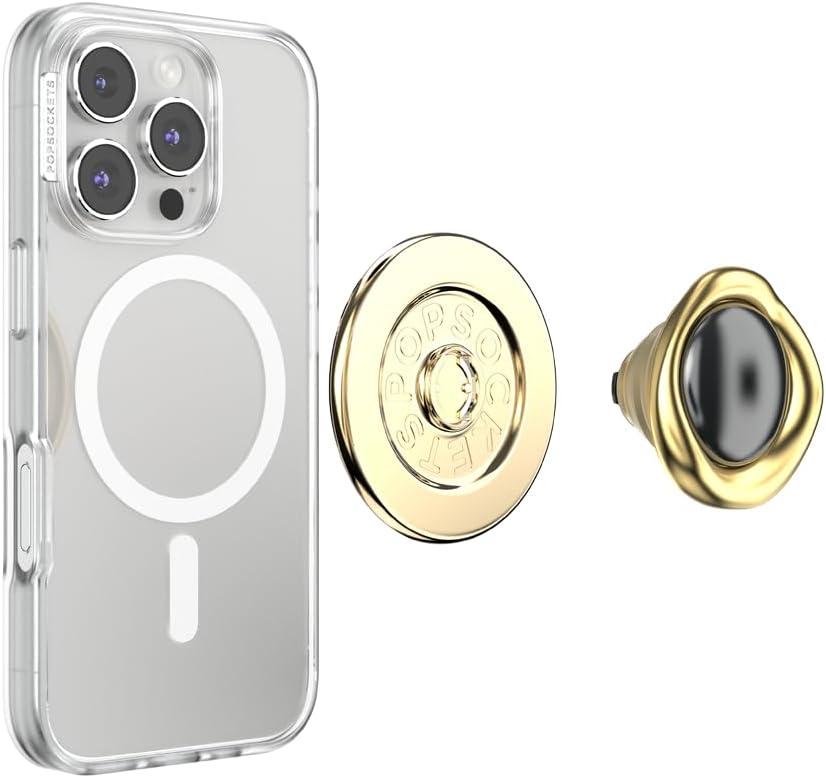 imagePopSockets Phone Grip for MagSafe Magnetic Holder Phone Stand Crystal Eye of the Beholder GoldEye of the Beholder Gold
