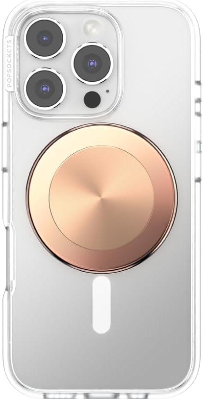 imagePopSockets Phone Grip for MagSafe Magnetic Holder Phone Stand Crystal Eye of the Beholder GoldRadial Rose Gold