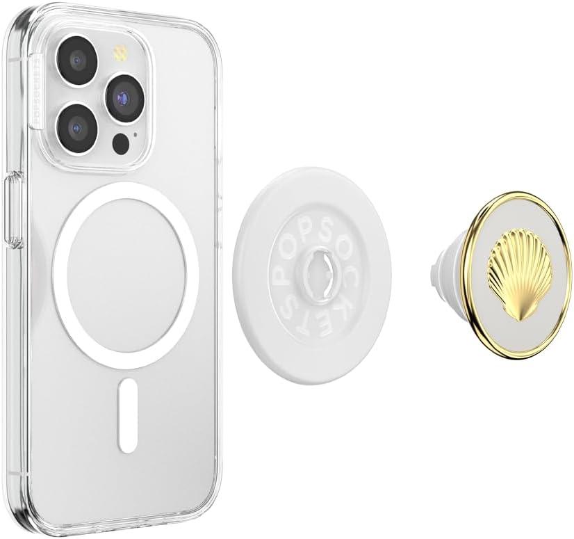 imagePopSockets Phone Grip for MagSafe Magnetic Holder Phone Stand Crystal Eye of the Beholder GoldVenus White