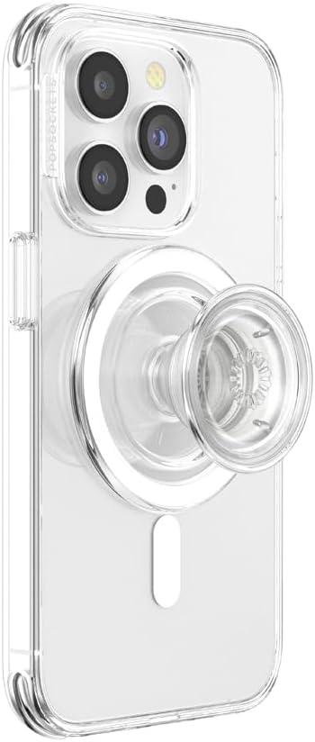 imagePopSockets Phone Grip for MagSafe Magnetic Holder Phone Stand Crystal Eye of the Beholder SilverClear